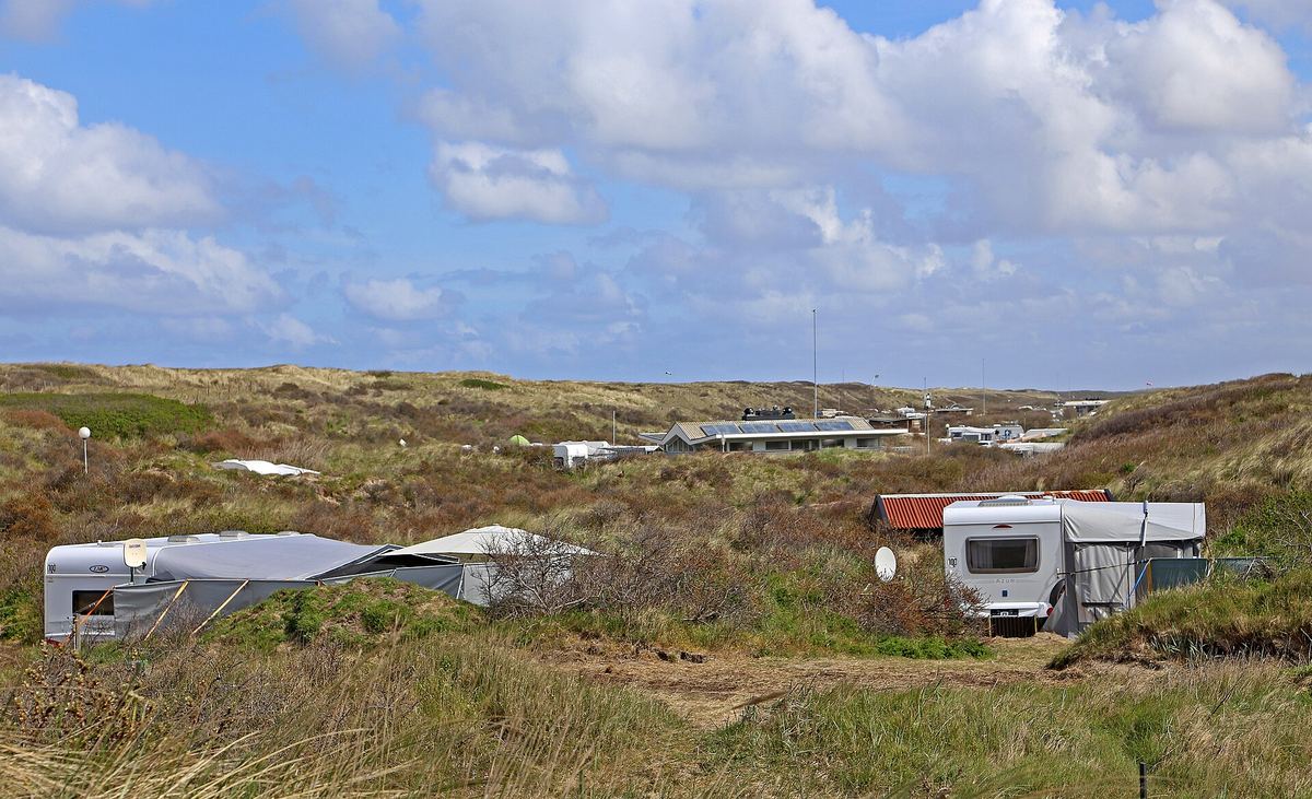 Campingplatz zwischen den Dünen bei De Koog auf Texel